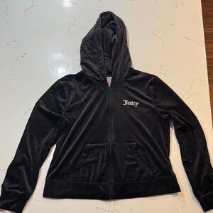 Juicy Couture Black Velour Jacket and pants suit